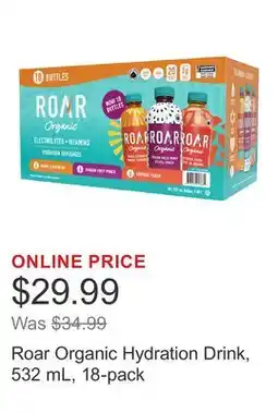 Costco Roar Organic Hydration Drink, 532 mL, 18-pack offer
