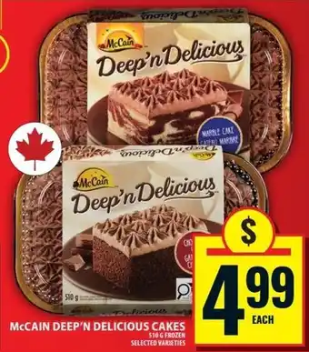 Food Basics McCain deep'n delicious cakes offer