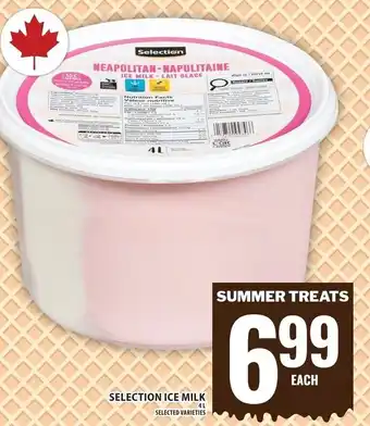 Food Basics Selection ice milk offer