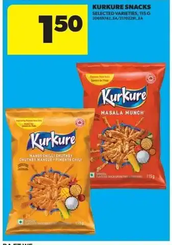 Real Canadian Superstore Kurkure snacks selected varieties offer