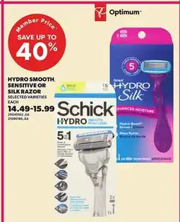Loblaws HYDRO SMOOTH, SENSITIVE OR SILK RAZOR offer