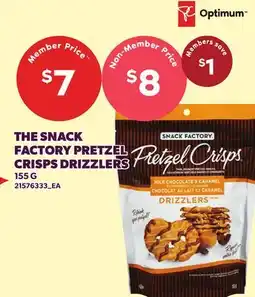 Loblaws THE SNACK FACTORY PRETZEL CRISPS DRIZZLERS offer