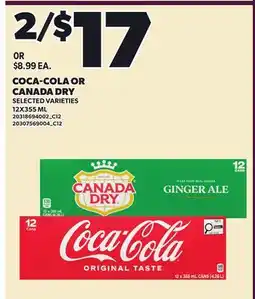 Loblaws COCA-COLA OR CANADA DRY offer
