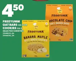 Loblaws FREEYUMM OAT BARS, 135 G OR COOKIES, 154 G offer