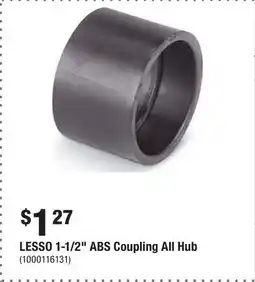 Home Depot LESSO 1-1/2 ABS Coupling All Hub offer