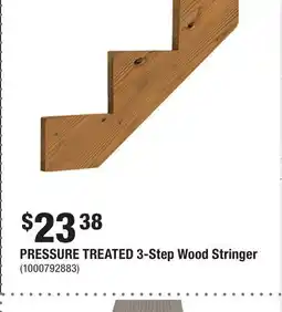 Home Depot PRESSURE TREATED 3-Step Wood Stringer offer