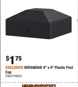 Home Depot EXCLUSIVE VERANDA 4 x 4 Plastic Post Cap offer