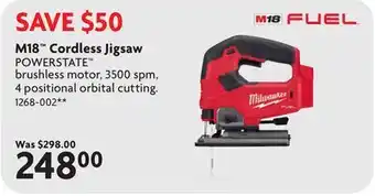 Home Hardware M18 Cordless Jigsaw POWERSTATE offer