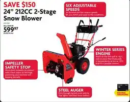 Home Hardware 24 212CC 2-Stage Snow Blower offer