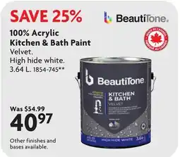 Home Hardware 100% Acrylic Kitchen & Bath Paint offer