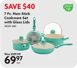 Home Hardware 7 Pc. Non-Stick Cookware Set with Glass Lids offer