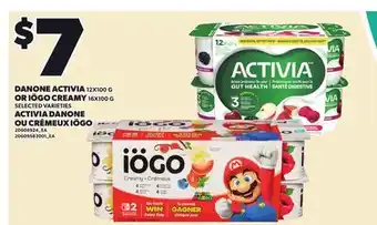 Independent City Market DANONE ACTIVIA, 12X100 G OR IÖGO CREAMY, 16X100 G offer
