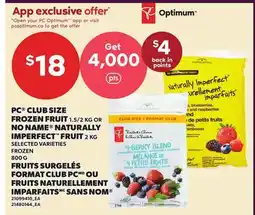 Independent City Market PC CLUB SIZE FROZEN FRUIT, 1.5/2 KG OR NO NAME NATURALLY IMPERFECT FRUIT, 2 KG, 800 G offer