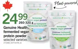 Fortinos GENUINE HEALTH FERMENTED VEGAN PROTEIN POWDER offer