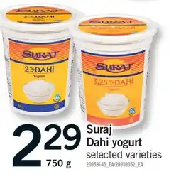 Fortinos SURAJ DAHI YOGURT offer