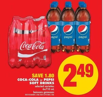 No Frills Coca-Cola Pepsi Soft Drinks offer