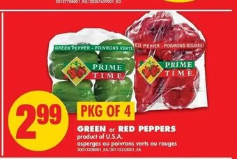 No Frills Green or Red Peppers offer