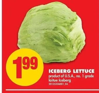 No Frills Iceberg Lettuce offer