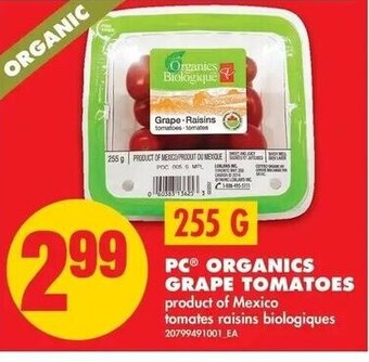 No Frills PC Organics Grape Tomatoes offer