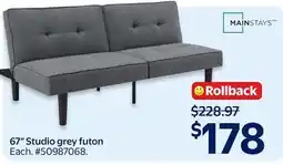 Walmart 67 Studio grey futon offer