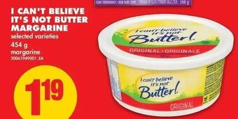 No Frills I Can't Believe It's Not Butter offer