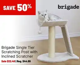 Ren’s Pets Depot Brigade Single Tier Scratching Post with Inclined Scratcher offer