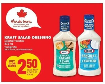No Frills Kraft Salad Dressing offer
