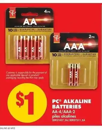 No Frills PC Alkaline Batteries offer
