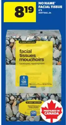 Real Canadian Superstore NO NAME FACIAL TISSUE, 6'S offer