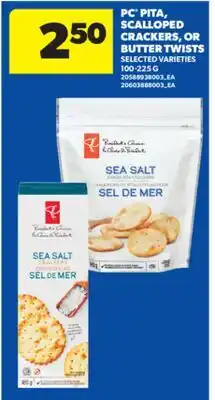 Real Canadian Superstore PC PITA, SCALLOPED CRACKERS, OR BUTTER TWISTS offer