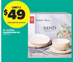Real Canadian Superstore PC 12 PEICE DINNERWARE SET offer