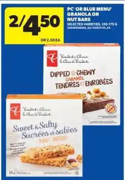 Real Canadian Superstore PC OR BLUE MENU GRANOLA OR HOT BARS offer