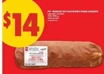 No Frills PC WORLD OF FLAVOURS PORK ROASTS, 730/900 g offer