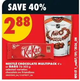 No Frills NESTLÉ CHOCOLATE MULTIPACK, 4's or BAGS offer