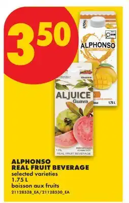 No Frills ALPHONSO REAL FRUIT BEVERAGE offer