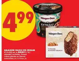 No Frills HAAGEN-DAZS ICE CREAM, 414-450 ML OR BARS 3/4'S offer