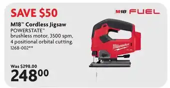 Home Hardware M18 Cordless Jigsaw offer