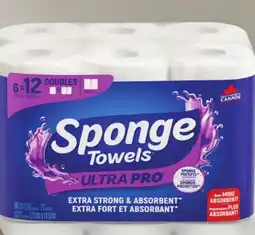 Walmart SpongeTowels UltraPro 6 = 12 double roll paper towels offer