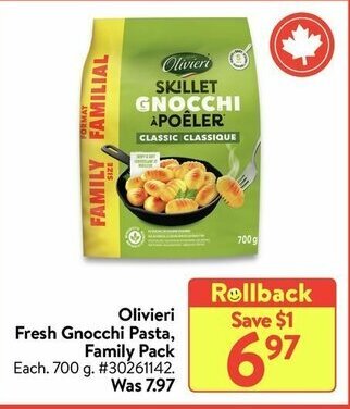 Walmart Olivieri Fresh Gnocchi Pasta offer