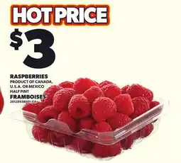 Independent Grocer RASPBERRIES, HALF PINT offer