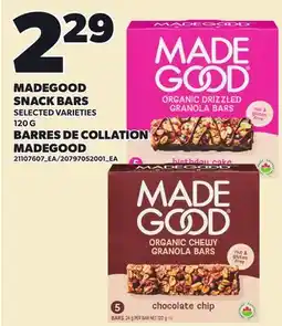 Independent Grocer MADEGOOD SNACK BARS offer