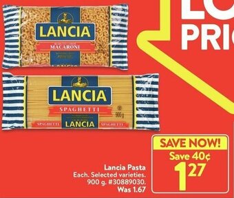 Walmart Lancia Pasta offer