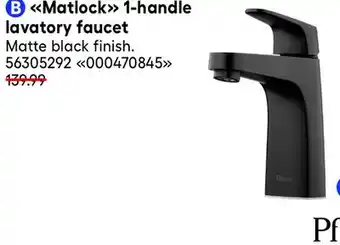 RONA PFISTER Matlock 1-handle lavatory faucet offer