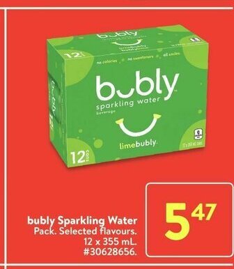 Walmart Bubly Sparkling Water offer