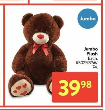 Walmart Jumbo Plush offer