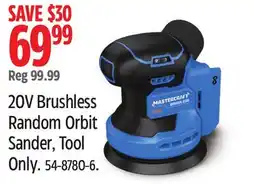 Canadian Tire Mastercraft 20V Brushless Random Orbit Sander, Tool Only offer