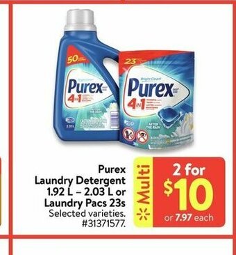 Walmart Purex Laundry Detergent offer