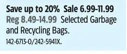 Canadian Tire Hefty Selected Garbage and Recycling Bags offer