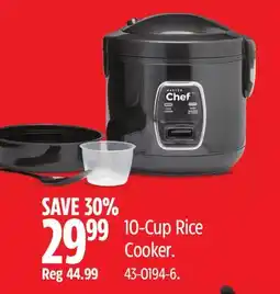 Canadian Tire 10-Cup Rice Cooker offer