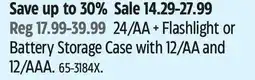 Canadian Tire NOMA 24/AA + Flashlight or Battery Storage Case with 12/AA and 12/AAA offer
